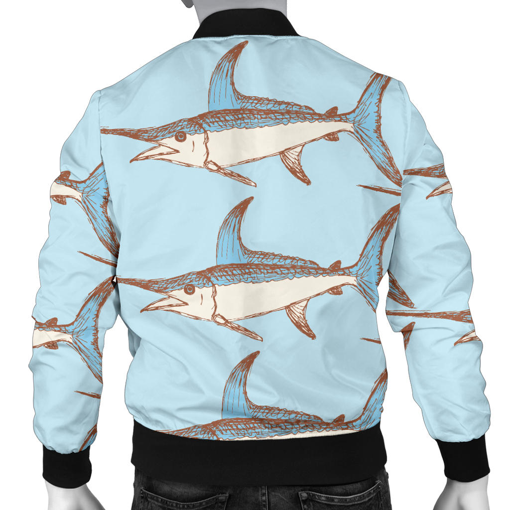 Swordfish Pattern Print Design 01 Men Bomber Jacket