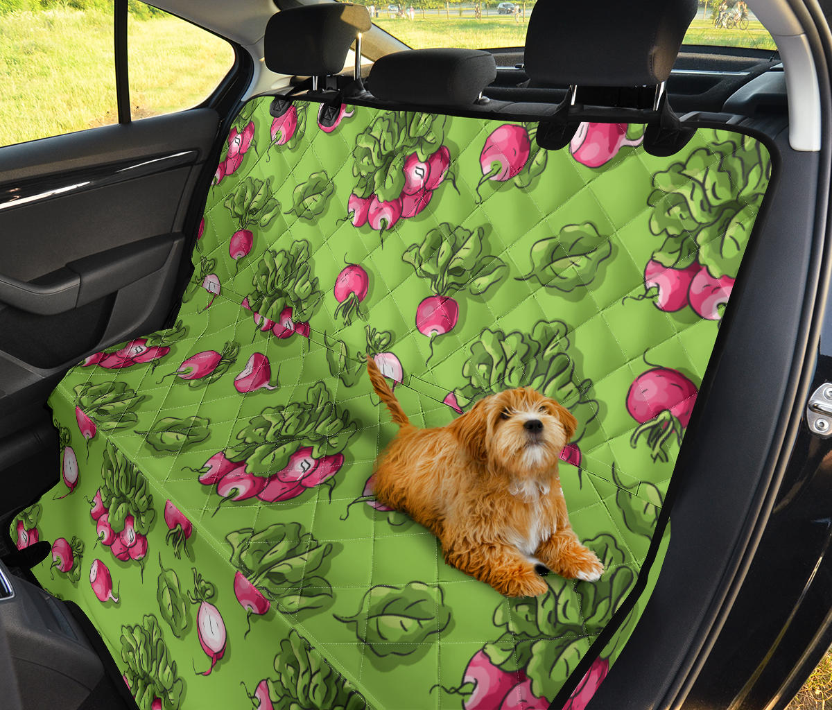 Radish Pattern Print Design A05 Rear Dog Car Seat Cover Hammock