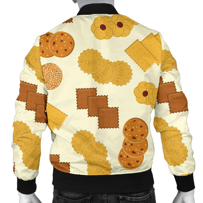 Cookie Pattern Print Design 06 Men Bomber Jacket