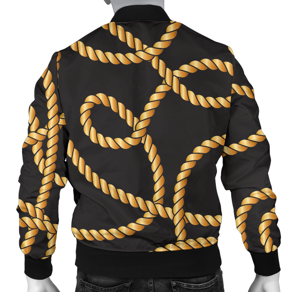 Rope Pattern Print Design A04 Men Bomber Jacket