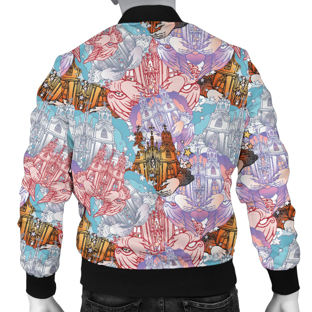 Christian Pattern Print Design 03 Men Bomber Jacket