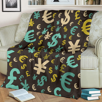 Money Pattern Print Design 01 Premium Blanket