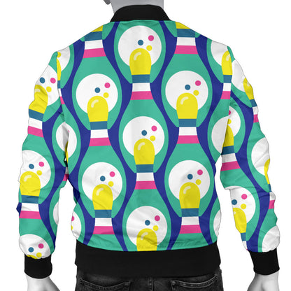 Bowling Pattern Print Design 04 Men Bomber Jacket