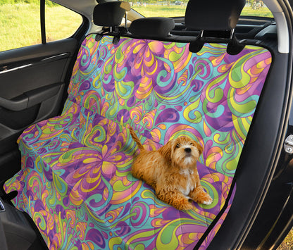 Psychedelic Mushroom Pattern Print Design A05 Rear Dog Car Seat Cover Hammock