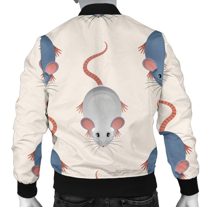 Rat Pattern Print Design 03 Men Bomber Jacket