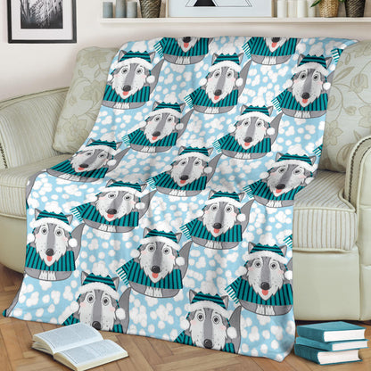 Alaskan Malamute Pattern Print Design 01 Premium Blanket
