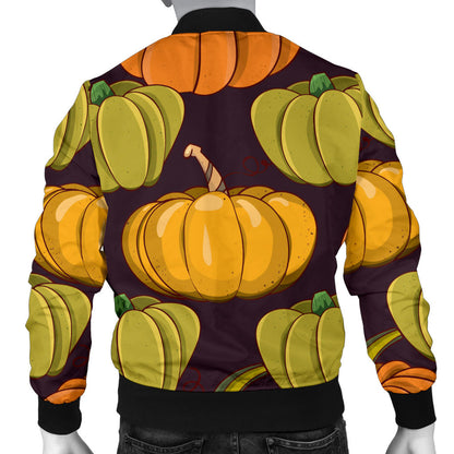 Pumpkin Pattern Print Design A01 Men Bomber Jacket