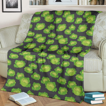 Cabbage Pattern Print Design 01 Premium Blanket