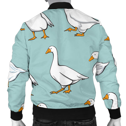 Goose Pattern Print Design 02 Men Bomber Jacket