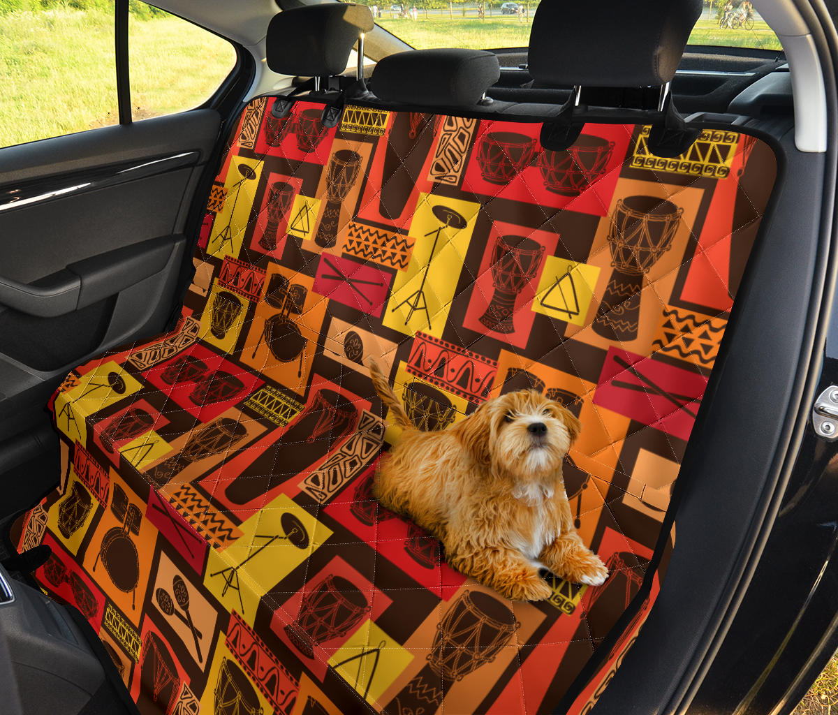 Percussion Pattern Print Design 02 Rear Dog Car Seat Cover Hammock