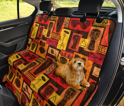 Percussion Pattern Print Design 02 Rear Dog Car Seat Cover Hammock