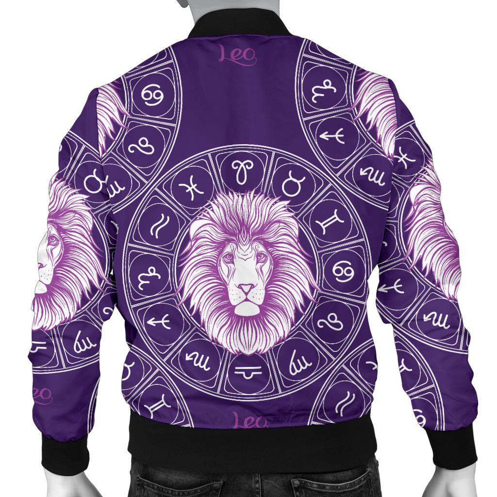 Leo Pattern Print Design 04 Men Bomber Jacket