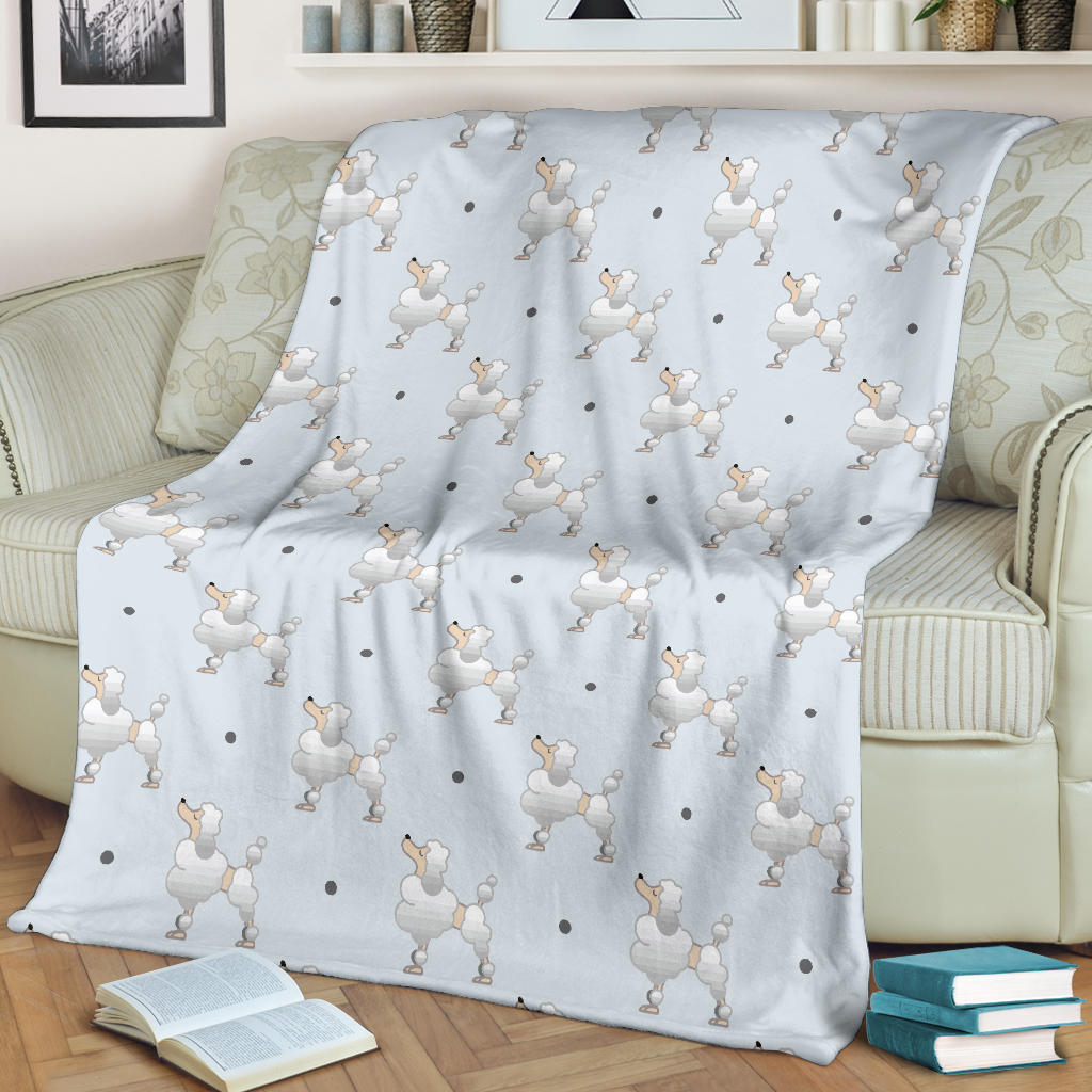 Poodle Pattern Print Design A05 Premium Blanket