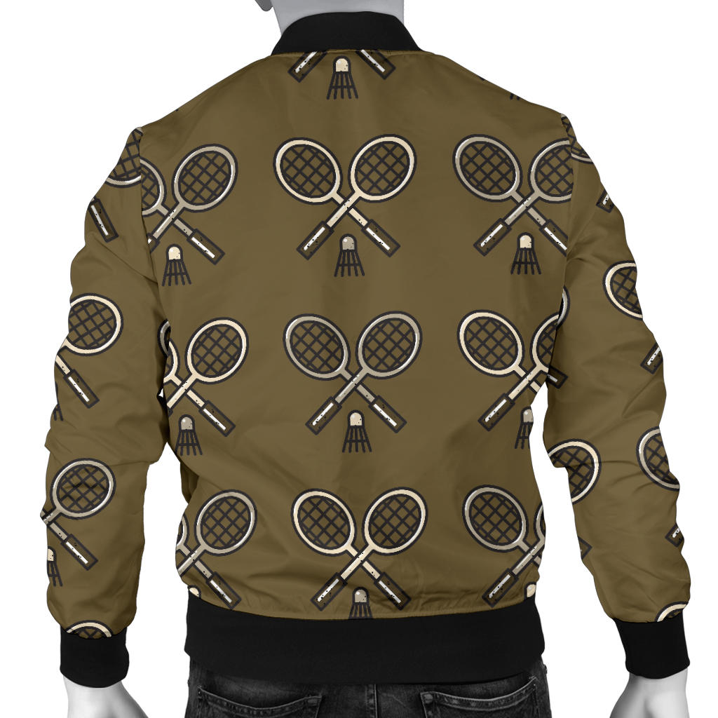 Badminton Pattern Print Design 07 Men Bomber Jacket