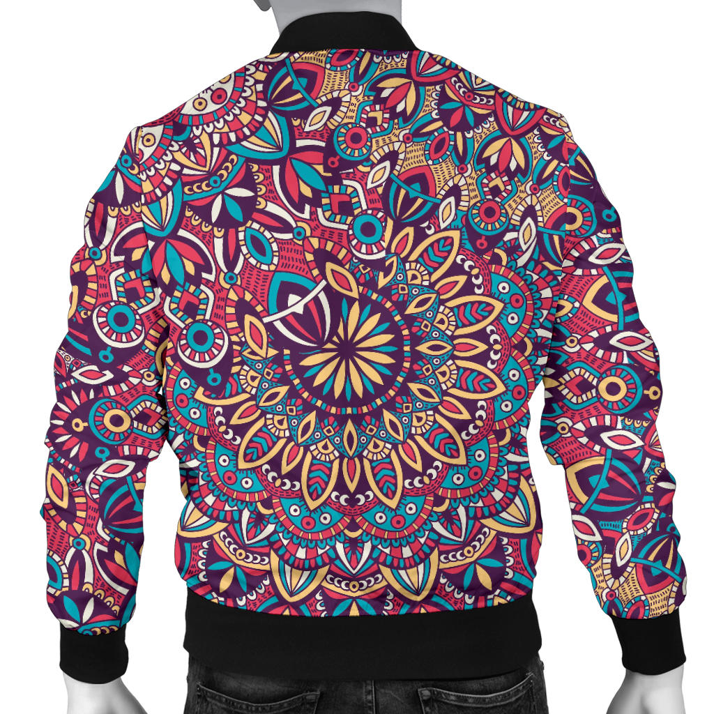 Boho Pattern Print Design 05 Men Bomber Jacket