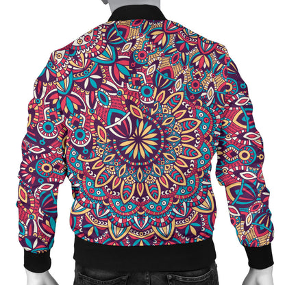 Boho Pattern Print Design 05 Men Bomber Jacket