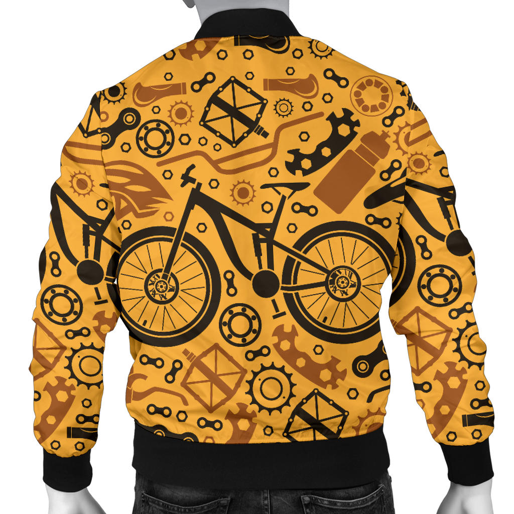 Mountain bike Pattern Print Design 03 Men Bomber Jacket