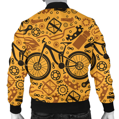 Mountain bike Pattern Print Design 03 Men Bomber Jacket