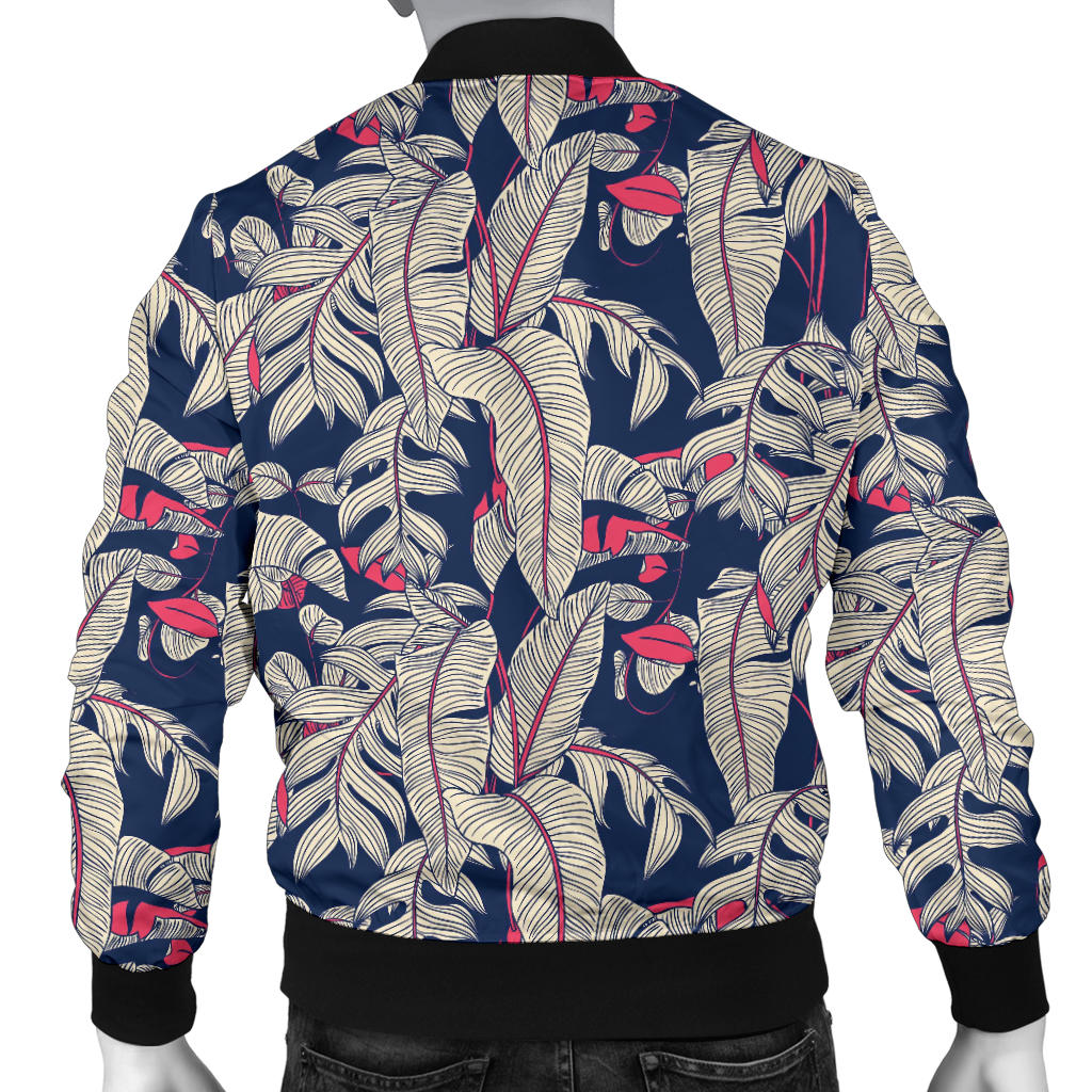 Bird Of Paradise Pattern Print Design 03 Men Bomber Jacket