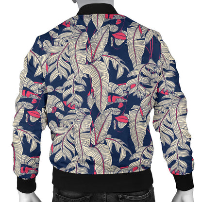 Bird Of Paradise Pattern Print Design 03 Men Bomber Jacket
