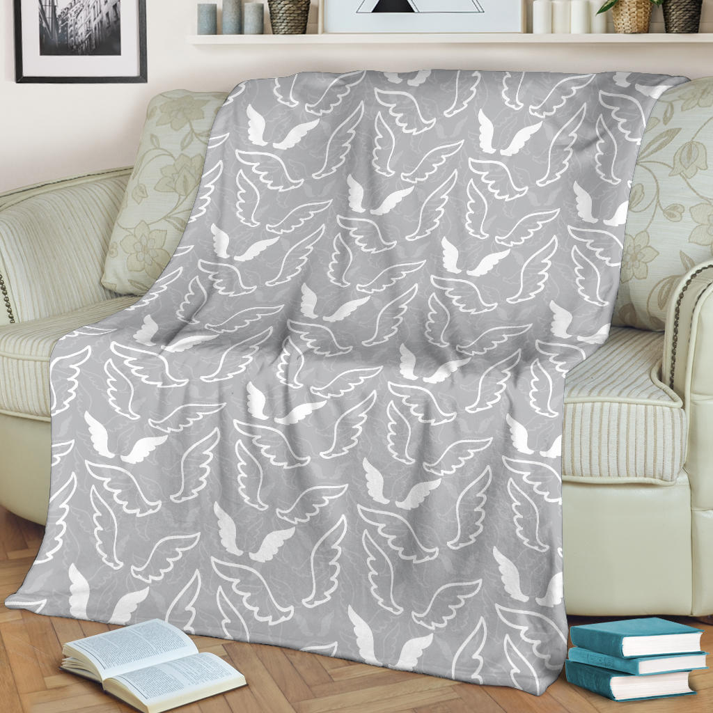 Angel Wings Pattern Print Design 01 Premium Blanket