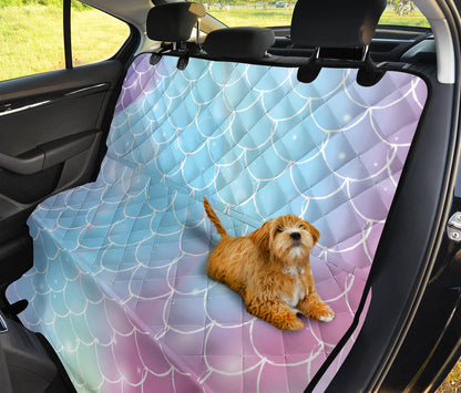 Rainbow Pattern Print Design A06 Rear Dog Car Seat Cover Hammock