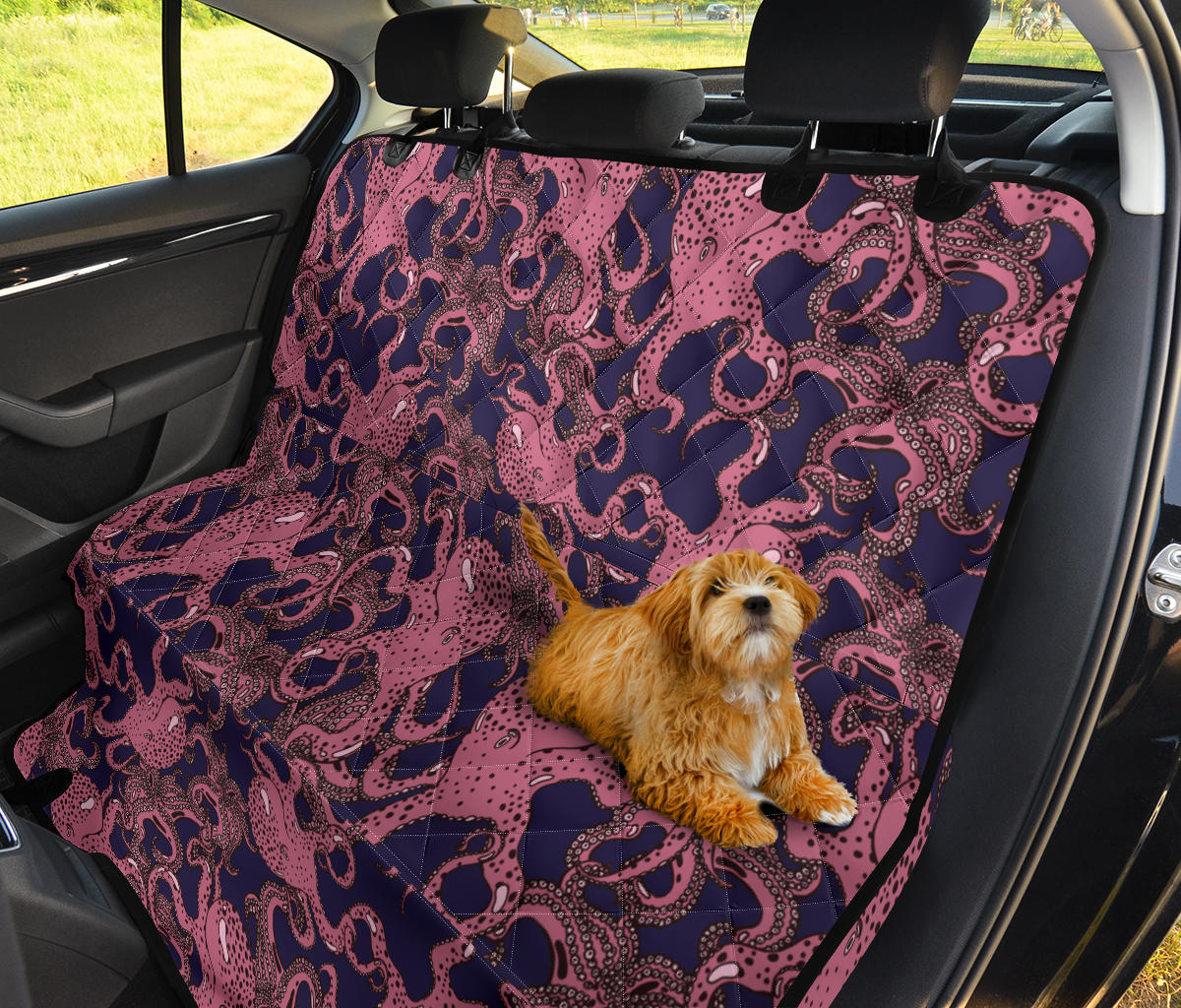 Octopus Pattern Print Design A03 Rear Dog Car Seat Cover Hammock