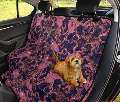 Octopus Pattern Print Design A03 Rear Dog Car Seat Cover Hammock