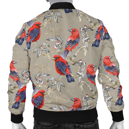 Birds Pattern Print Design 05 Men Bomber Jacket