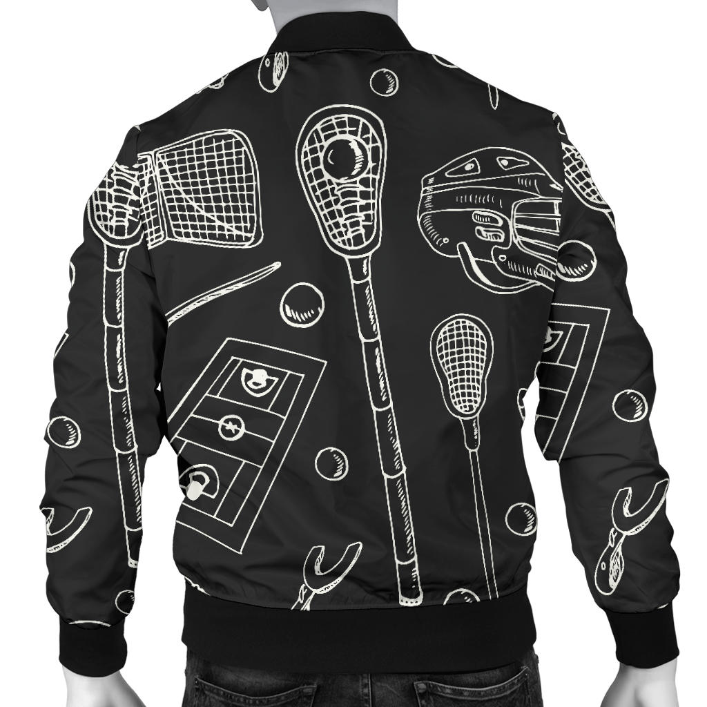 Lacrosse Pattern Print Design 01 Men Bomber Jacket