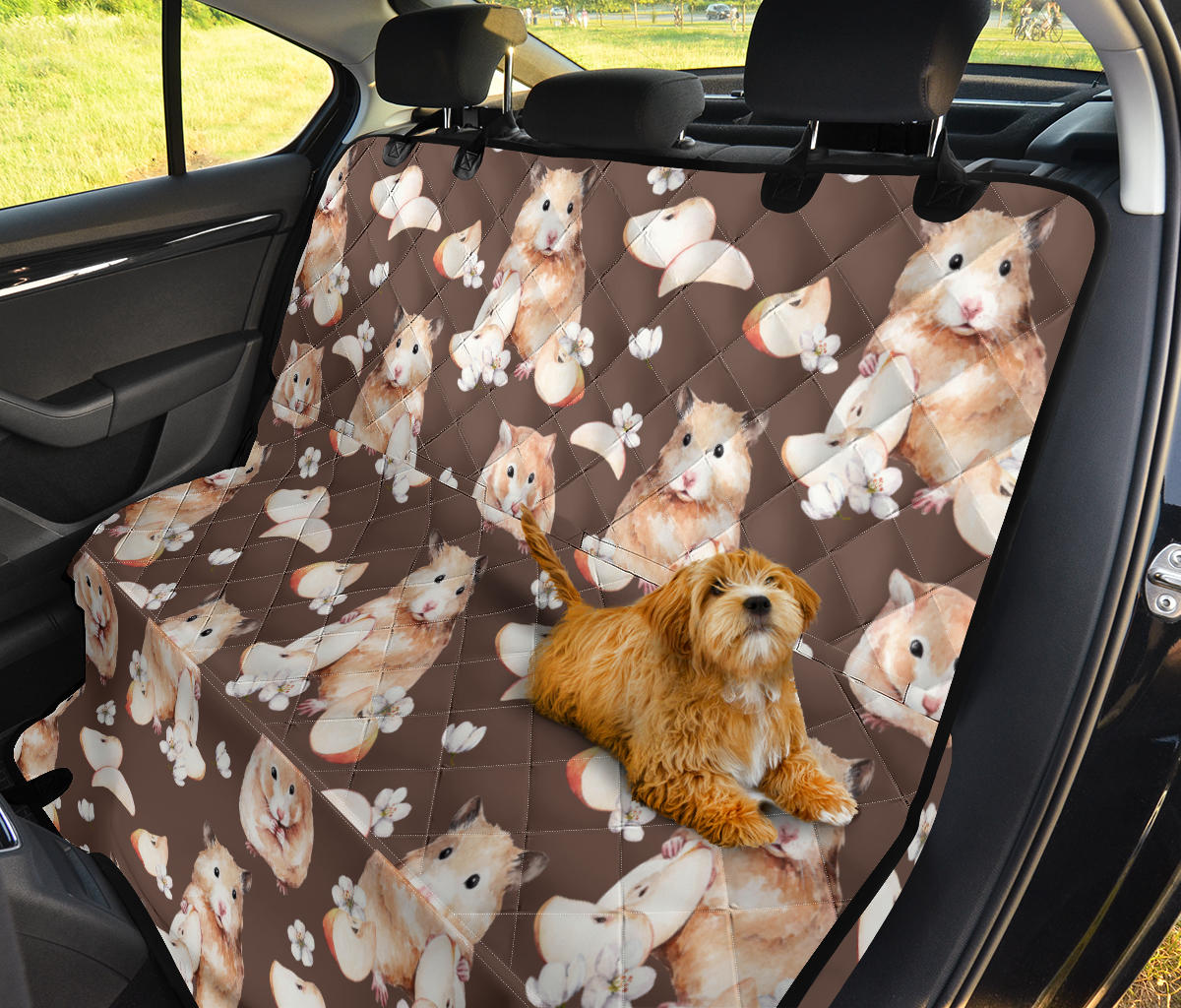 Hamster Pattern Print Design 03 Rear Dog Car Seat Cover Hammock