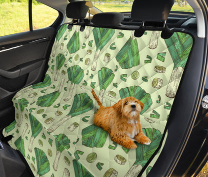 Leek Pattern Print Design 04 Rear Dog Car Seat Cover Hammock