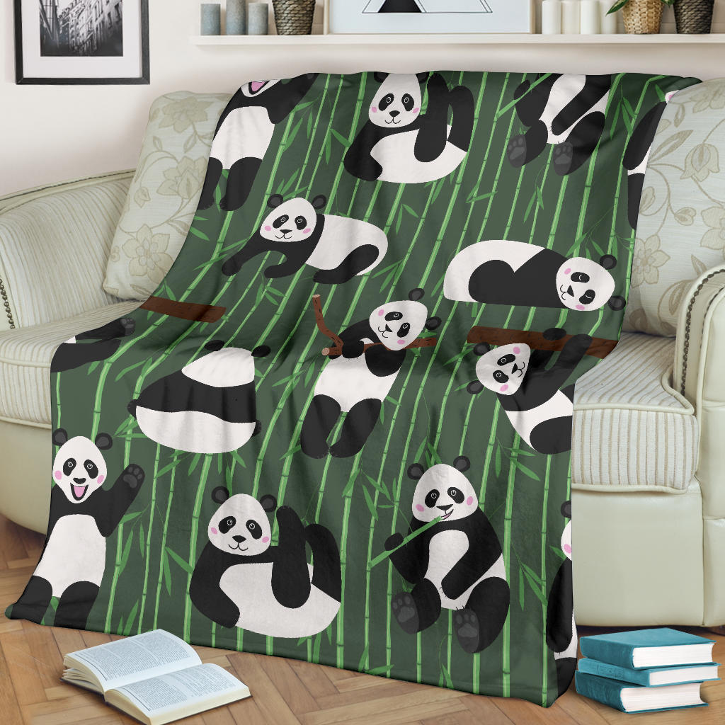 Panda Pattern Print Design A04 Premium Blanket