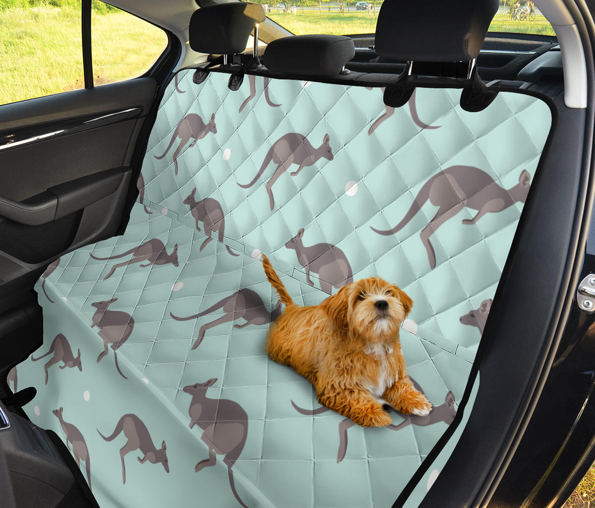 Kangaroos Pattern Print Design 04 Rear Dog Car Seat Cover Hammock