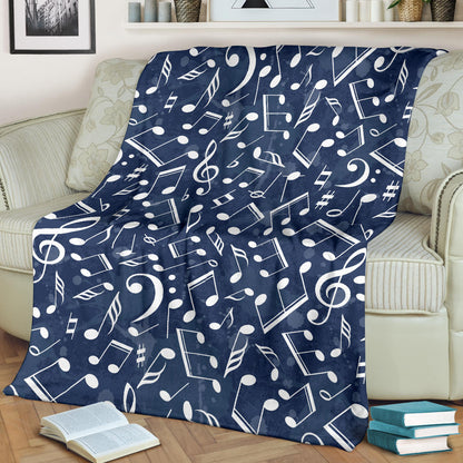 Music note Pattern Print Design A02 Premium Blanket