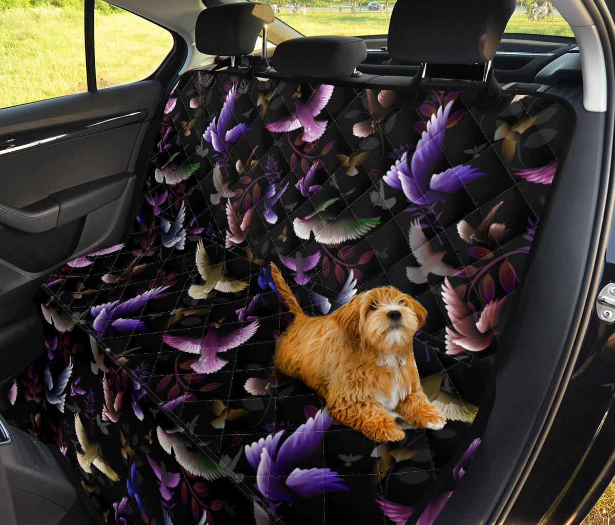 Pigeon Pattern Print Design 01 Rear Dog Car Seat Cover Hammock
