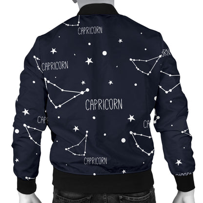 Capricorn Zodiac Pattern Print Design 01 Men Bomber Jacket