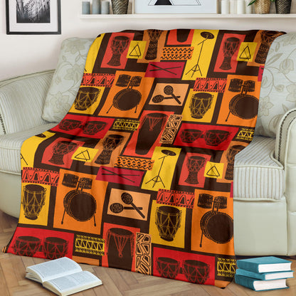 Percussion Pattern Print Design 02 Premium Blanket