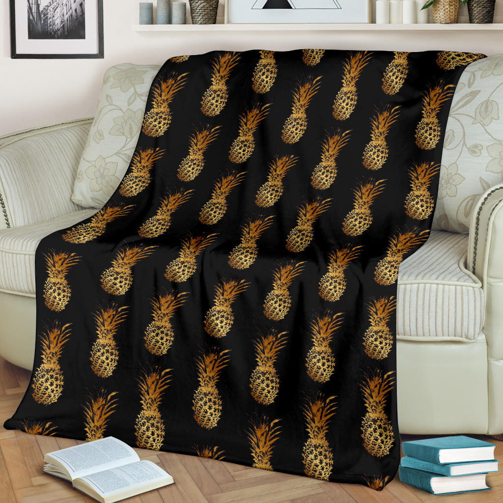 Pineapple Pattern Print Design A02 Premium Blanket