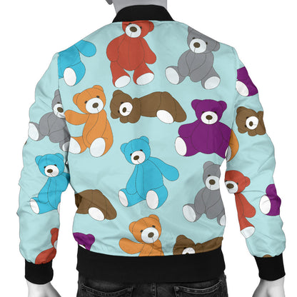 Bear Cute Pattern Print Design 03 Men Bomber Jacket