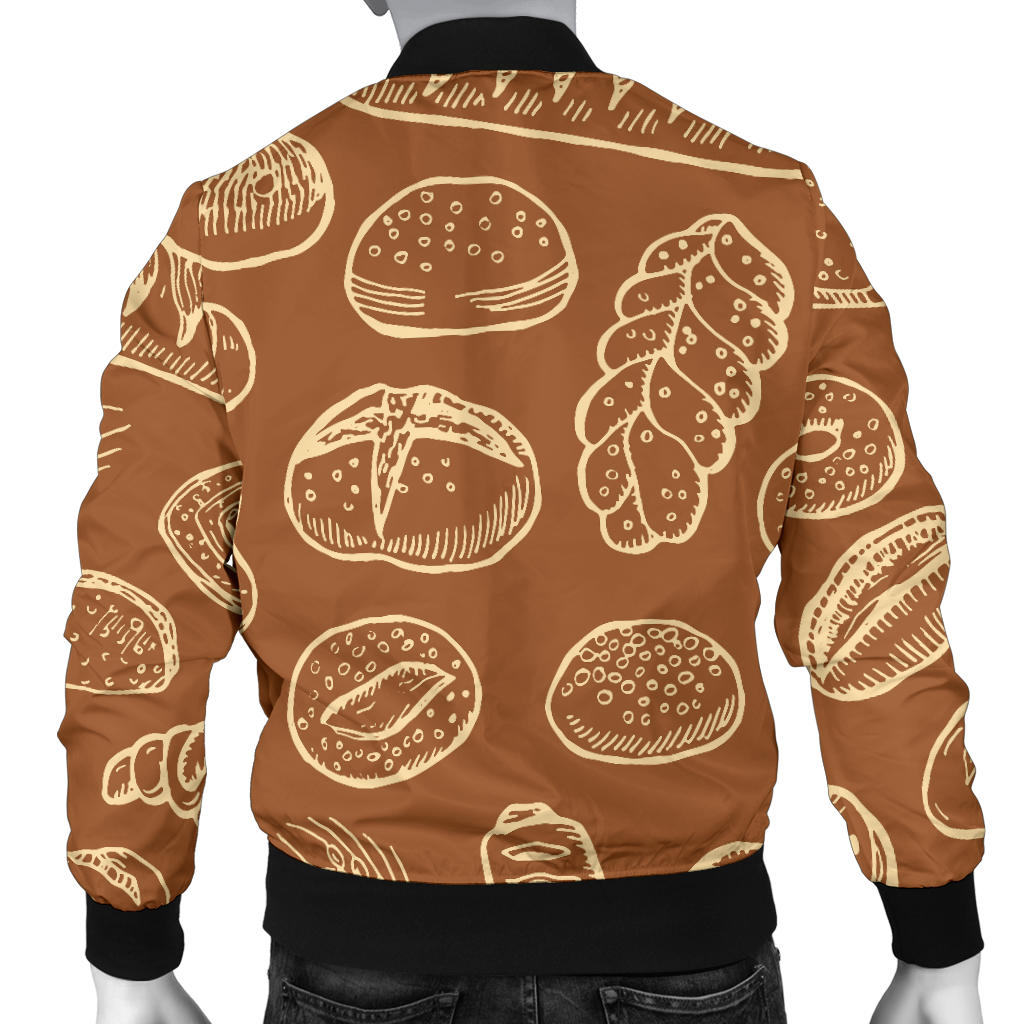 Bread Pattern Print Design 03 Men Bomber Jacket