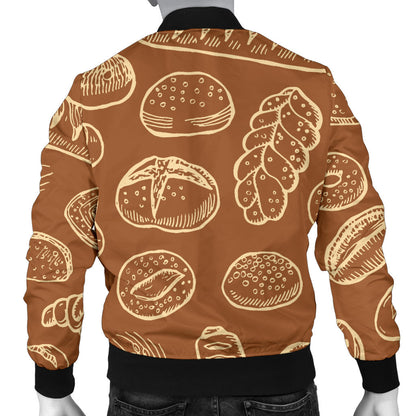 Bread Pattern Print Design 03 Men Bomber Jacket