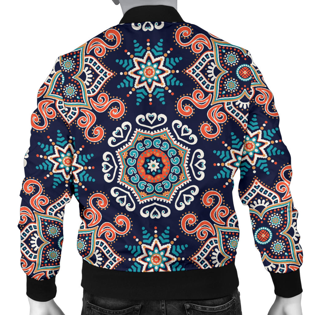 Bohemian Pattern Print Design 02 Men Bomber Jacket