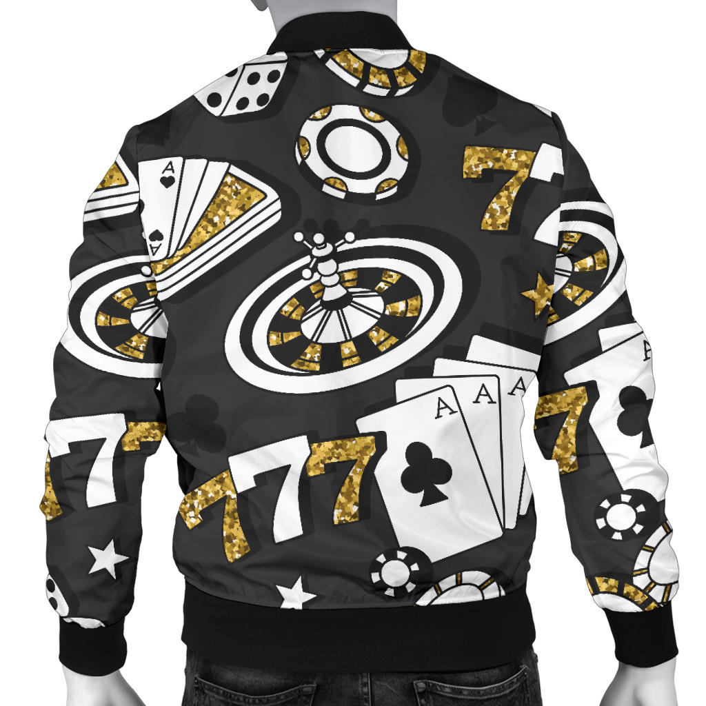 Casino Pattern Print Design 05 Men Bomber Jacket