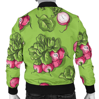 Radish Pattern Print Design A05 Men Bomber Jacket