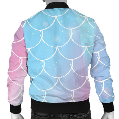 Rainbow Pattern Print Design A06 Men Bomber Jacket