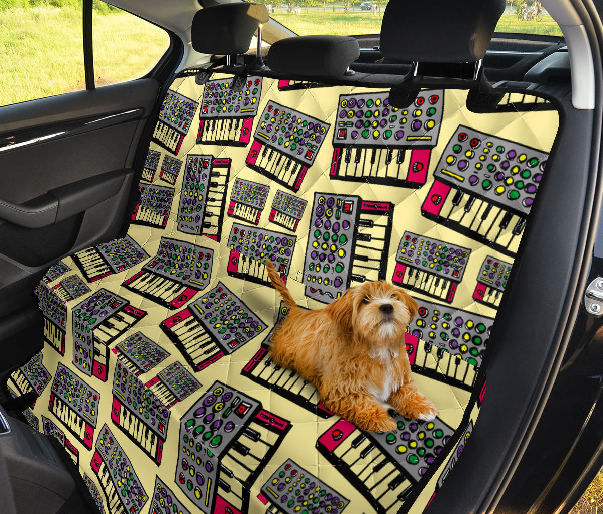 Synthesizer Pattern Print Design 01 Rear Dog Car Seat Cover Hammock