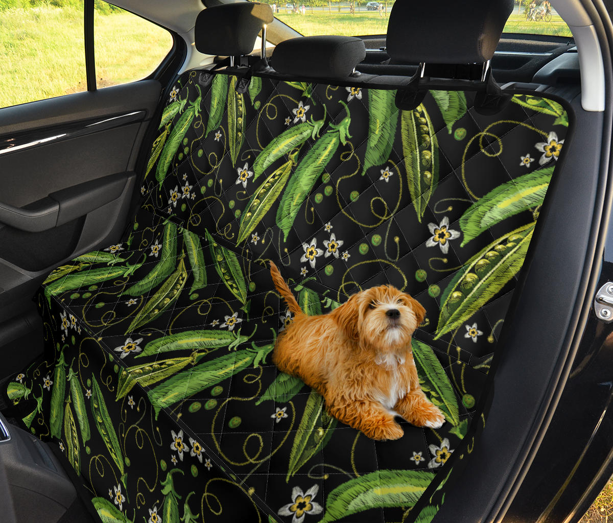 Peas Pattern Print Design A02 Rear Dog Car Seat Cover Hammock