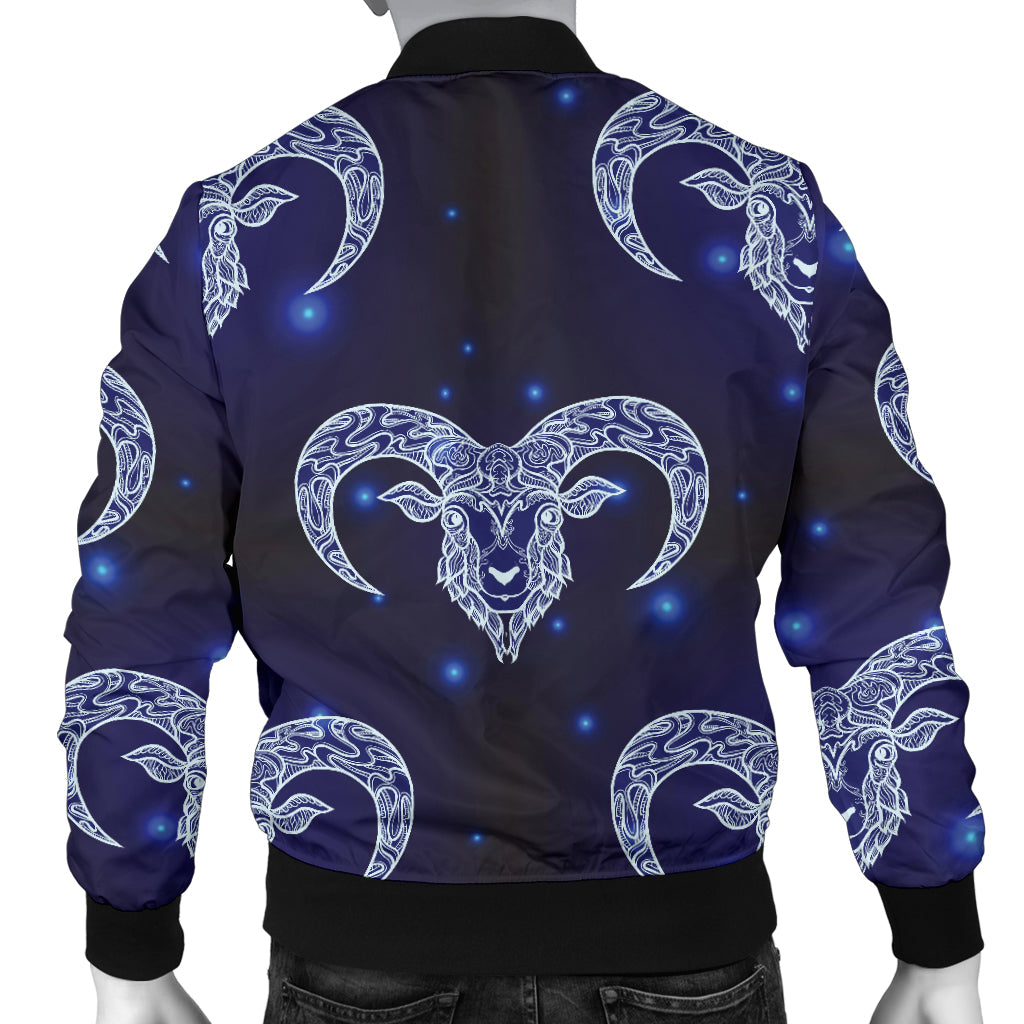 Aries Zodiac Pattern Print Design 01 Men Bomber Jacket