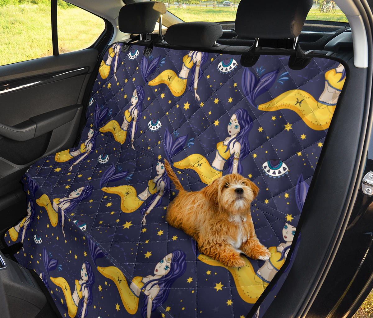 Pisces Pattern Print Design A04 Rear Dog Car Seat Cover Hammock